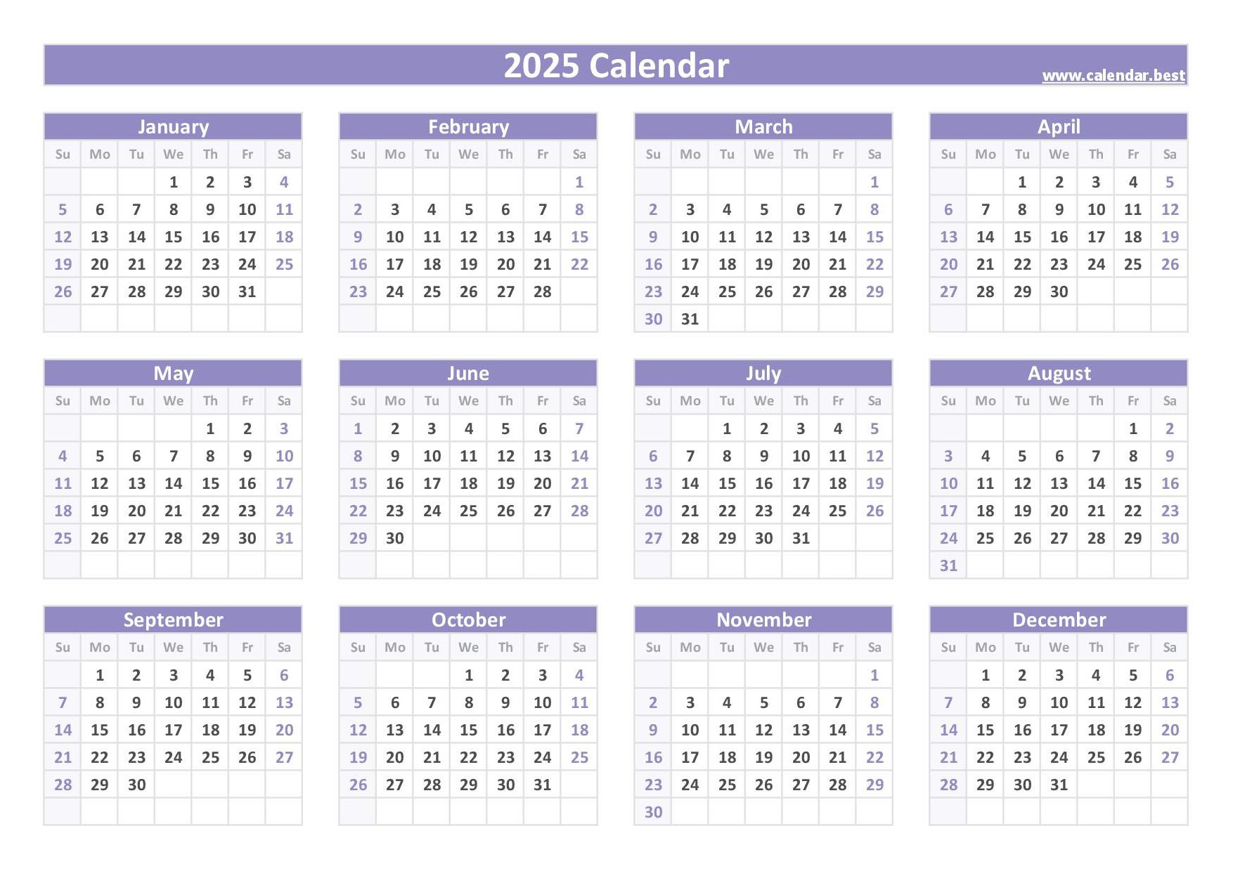 2025 Calendar With Week Numbers throughout Printable Calendar 2025