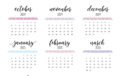 2024 2025 Calendar Free Printables – World Of Printables for Small Printable Calendar 2025