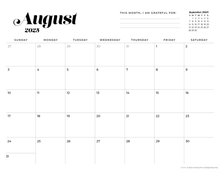 2025 Printable Vertical Calendar