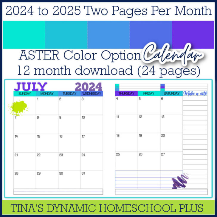 Printable Calendar 2025 2 Months Per Page