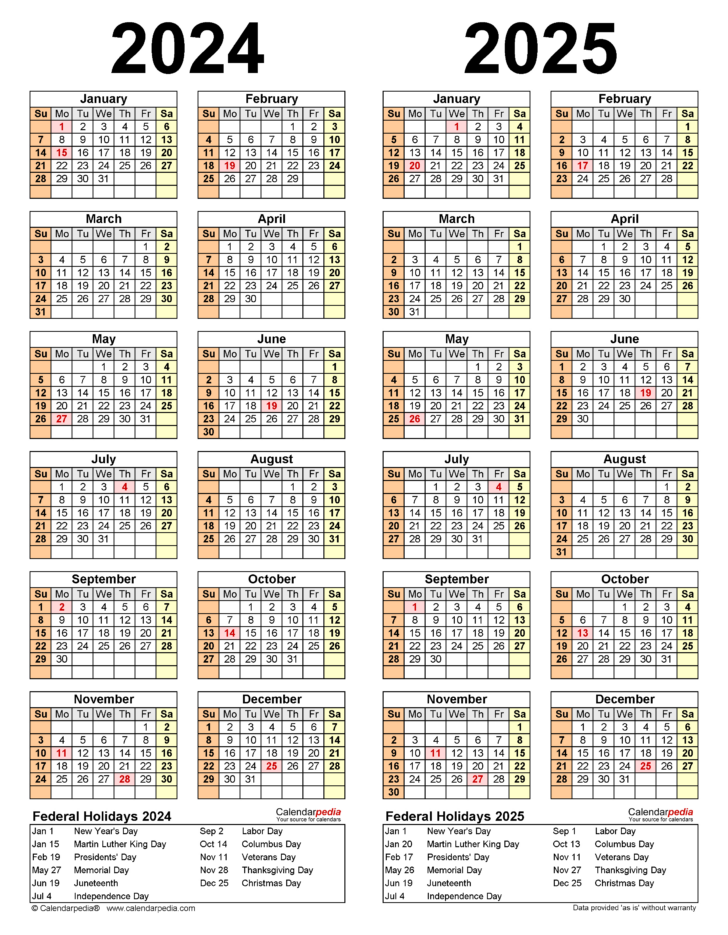 Timeshare Calendar 2025 Printable