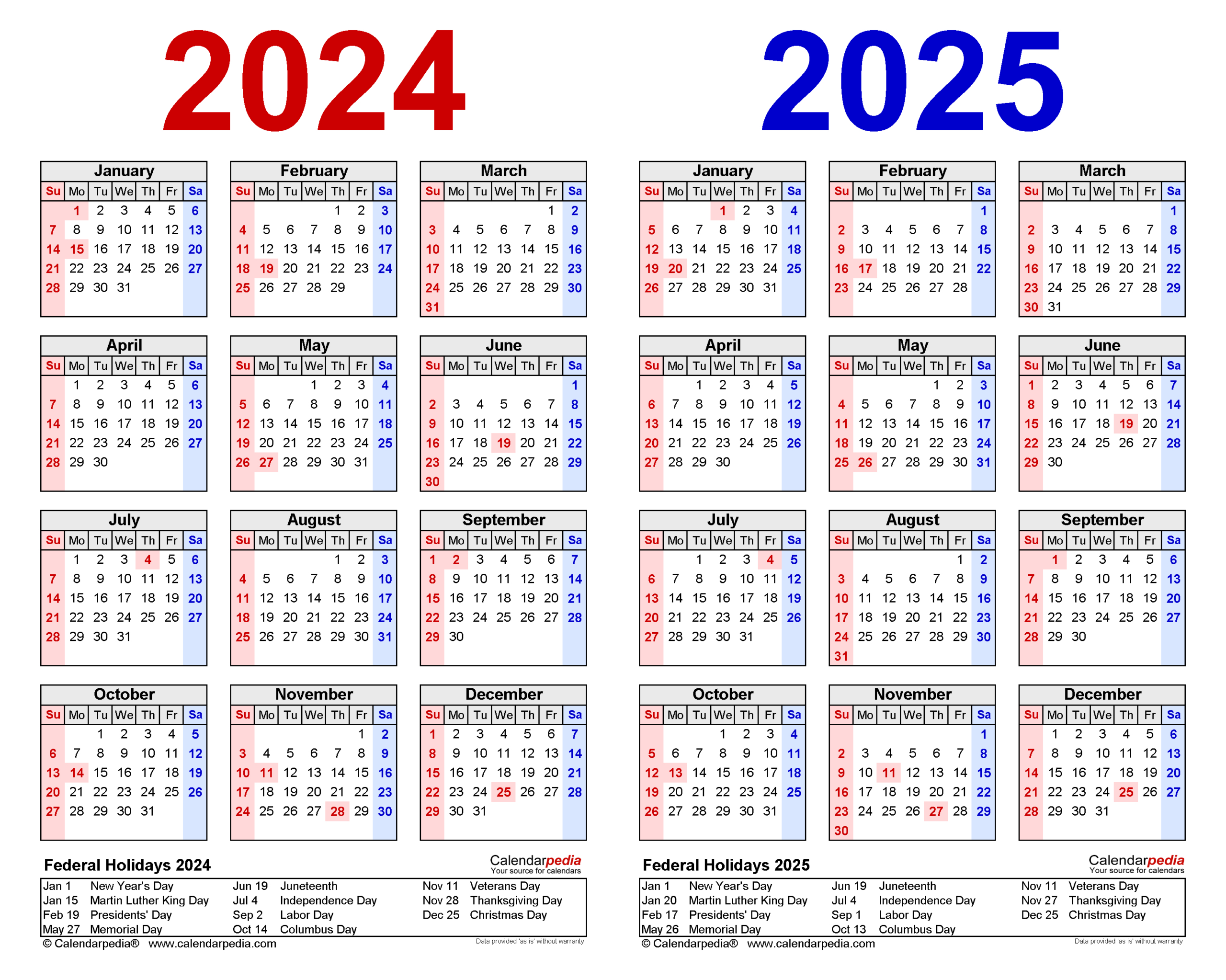 2024-2025 Two Year Calendar - Free Printable Pdf Templates in 2024 - 2025 Calendar Printable Download