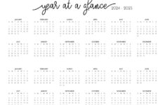 2024-2025 Two Year Calendars – 10 Free Printables | Printabulls with Free Printable 2024 and 2025 Calendar Printable