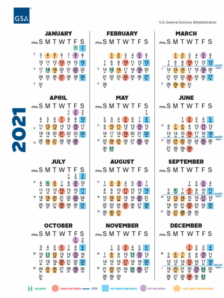 GSA 2025 Calendar Printable