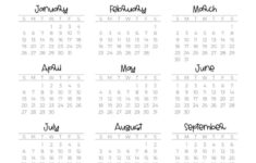 2025 Calendar Printable – 18 Cute & Free 2025 Yearly Calendar for Printable 2025 Yearly Calendar