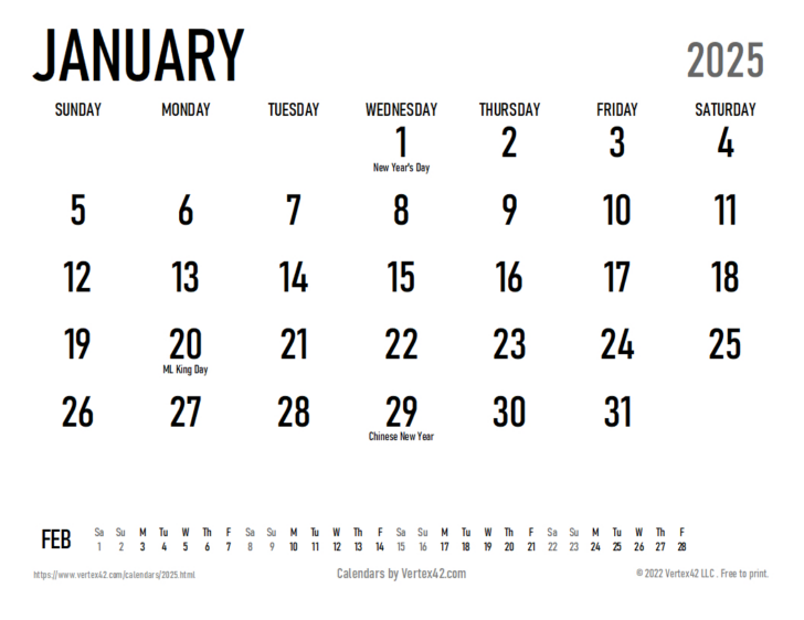 Google Calendar 2025 Printable Free