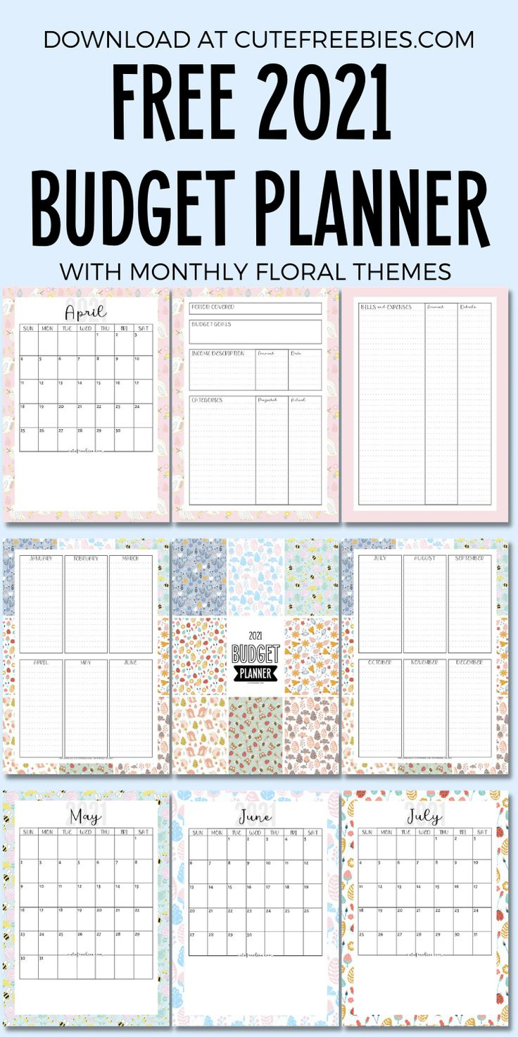 2025 Free Printable Monthly Budget Planner - Cute Freebies For You in Printable Budget Calendar 2025