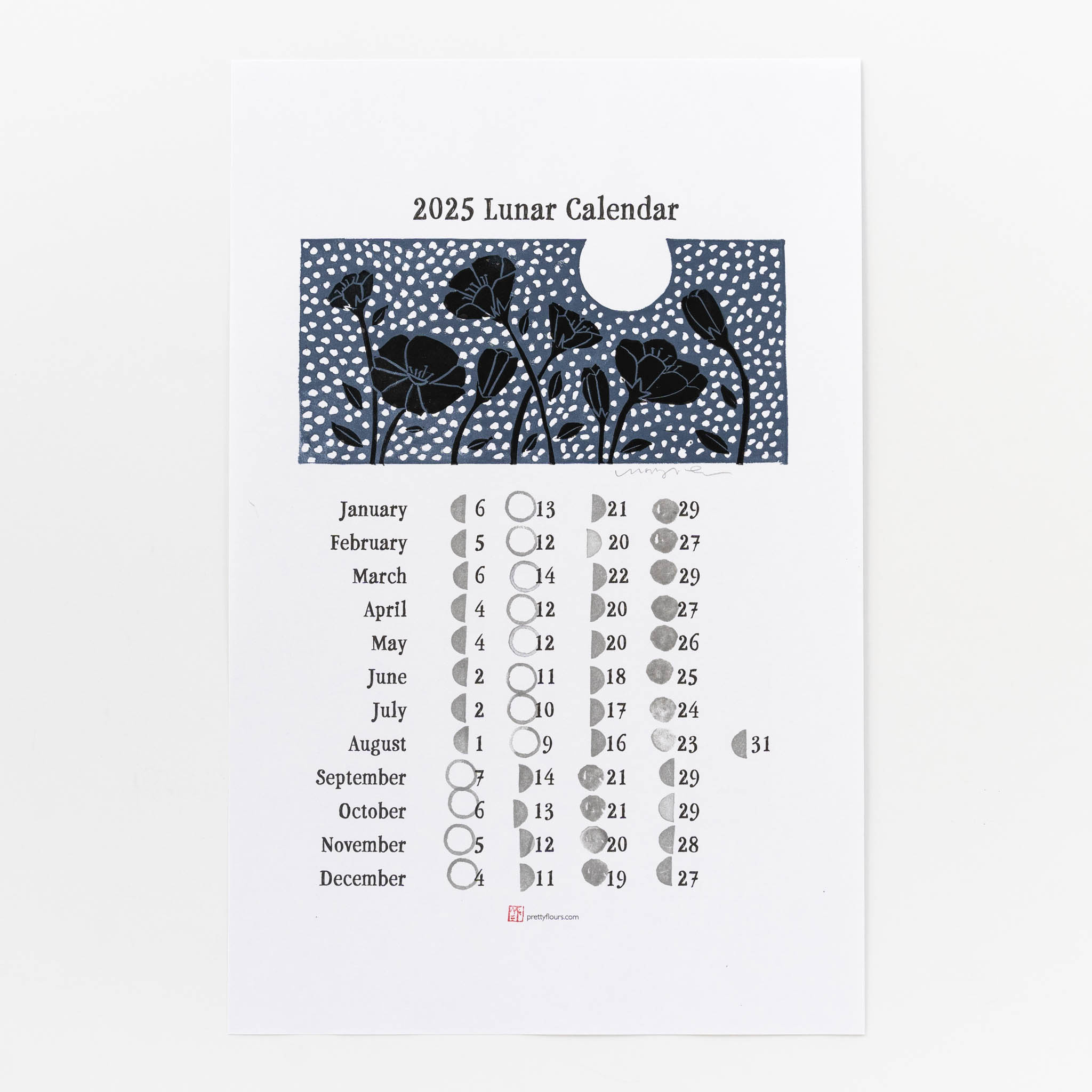 2025 Lunar Calendar – Pretty Flours throughout Printable 2025 Lunar Calendar