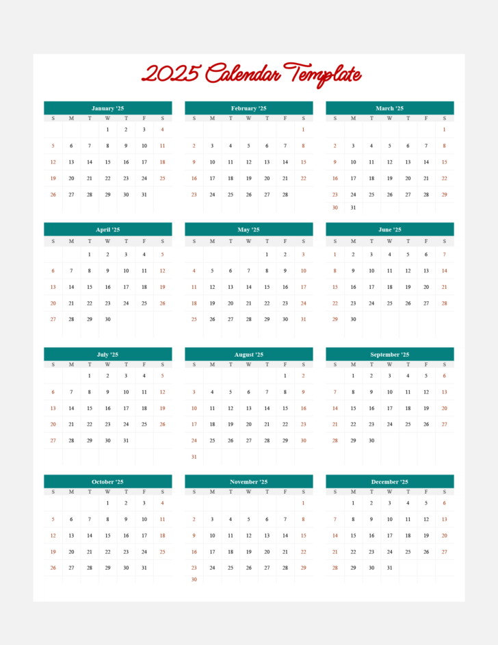 Printable Google Calendar 2025