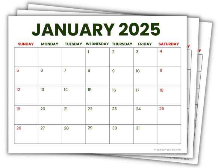 2025 Printable Calendar Free Printable