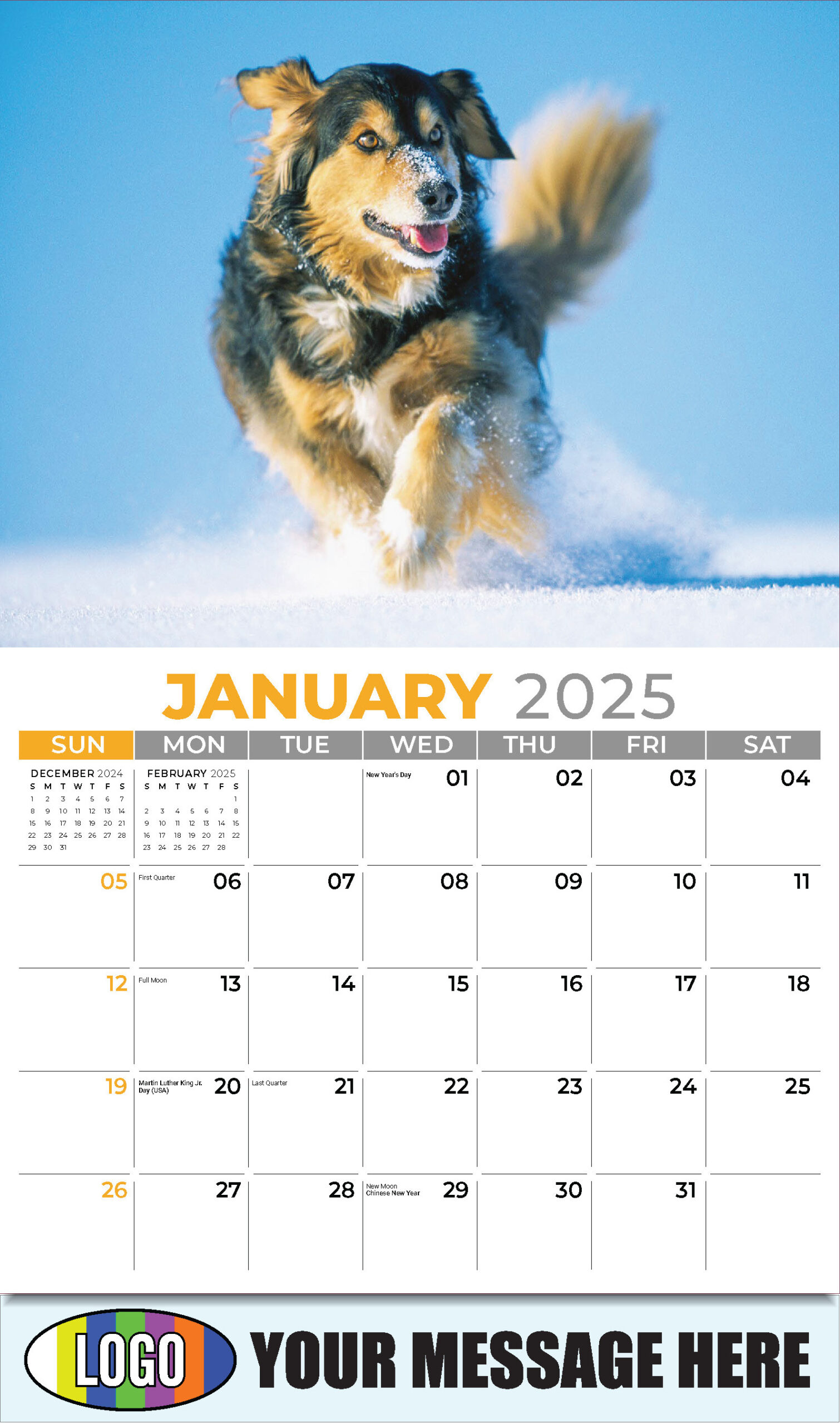 2025 Promotional Calendar | Household Pets And Animals | Low As 65¢ with regard to Free Printable Dog Calendar 2025