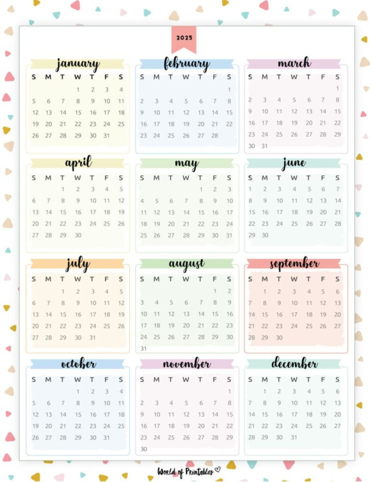 Calendar 2025 Printable Cute