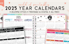 2025 Year Calendars – 70 Best Printables – World Of Printables with regard to Printable Workout Calendar 2025