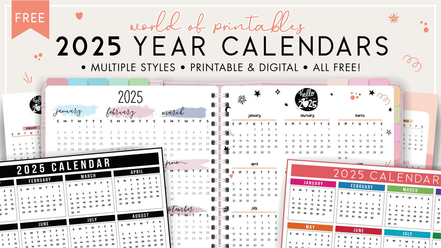 2025 Year Calendars - 70 Best Printables - World Of Printables with regard to Printable Workout Calendar 2025