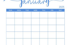 40+ Printable January 2025 Calendars | Free Pdf – Calendarkart within Printable Calendar For January 2025