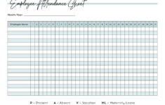 Attendance Sheets – 52 Free Printables | Printabulls pertaining to 2025 Attendance Calendar Printable Free Download