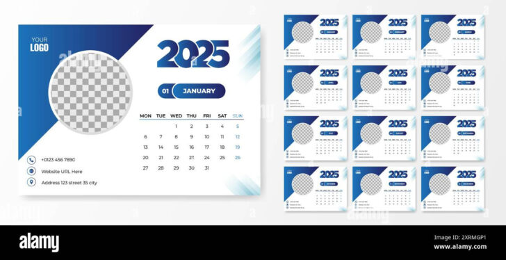 2025 Desk Calendar Printable