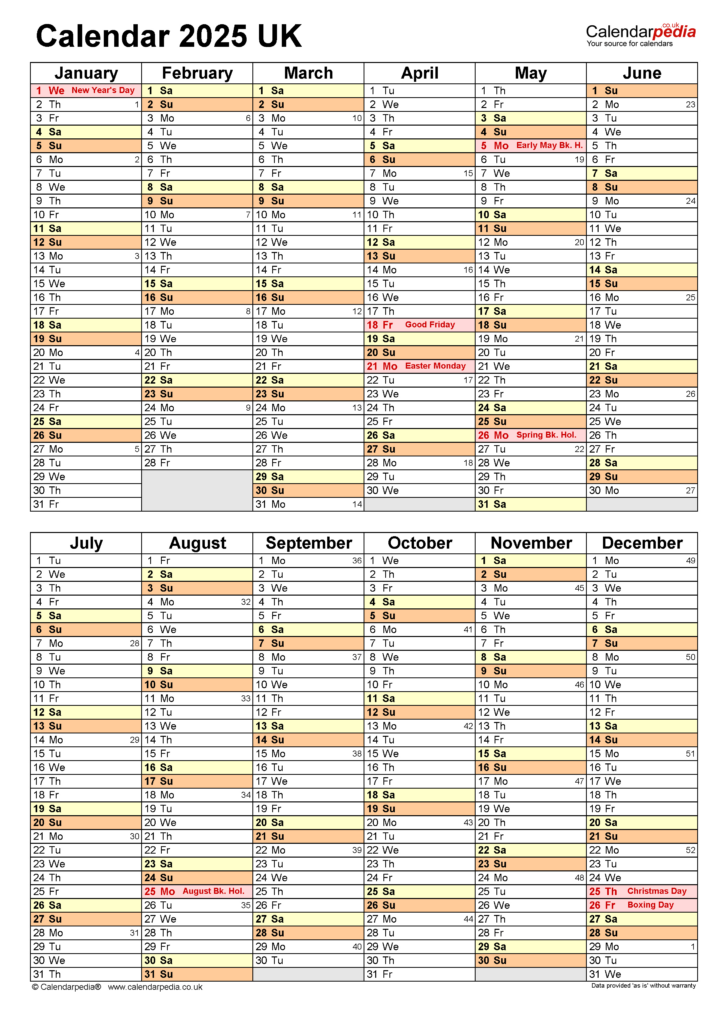 Printable 6 Month Calendar 2025