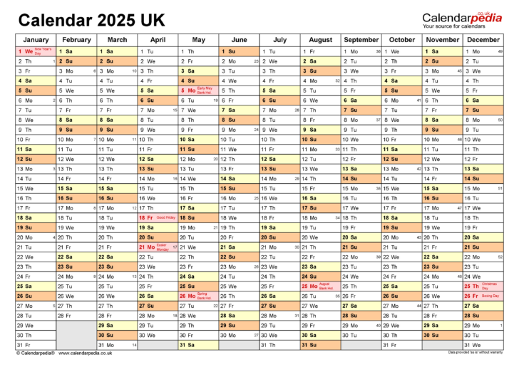 Free Printable Calendar 2025 Year Planner