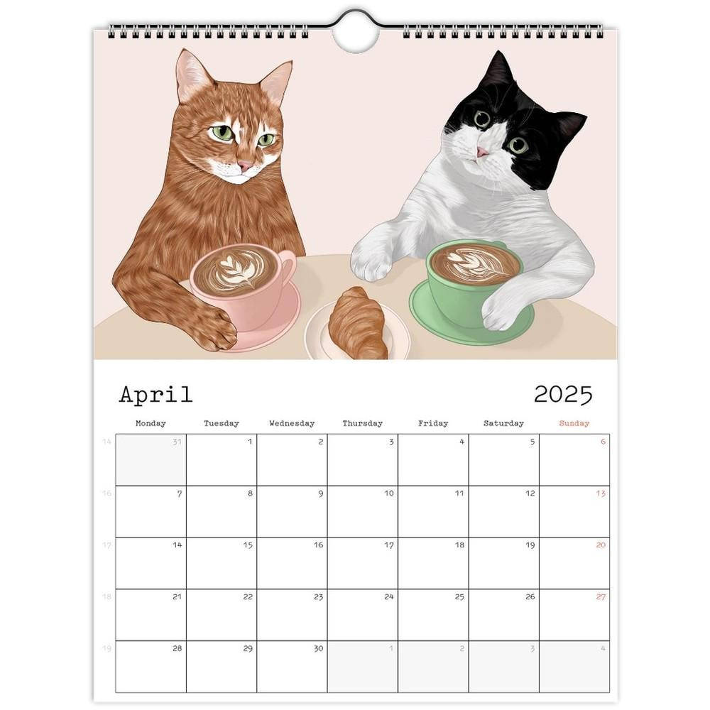 Cat Wall Calendar 2025, Cat Calendar, Calendar 2025 Cats, Cat Wall regarding Printable Cat Calendar 2025