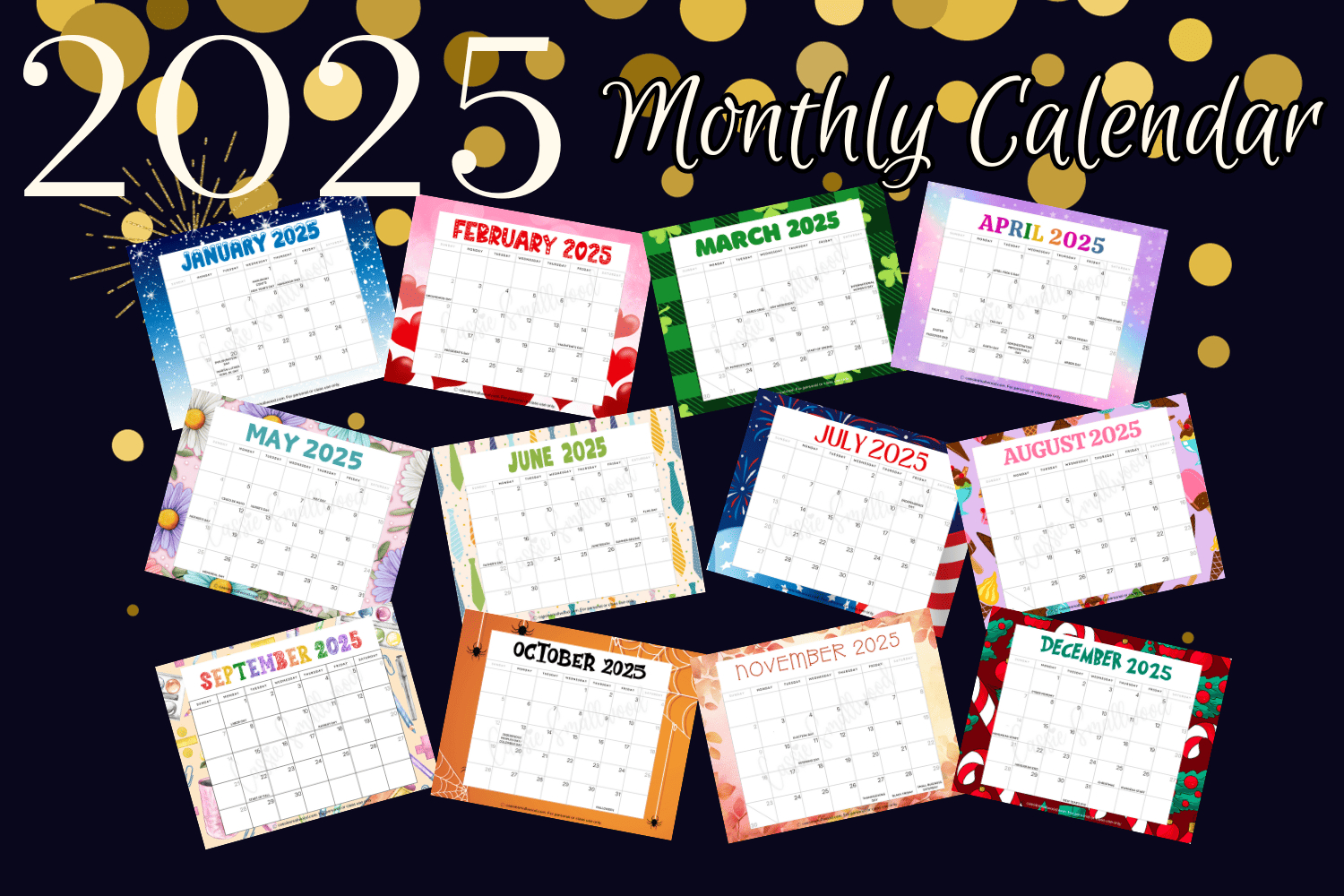 Cute 2025 Free Printable Monthly Calendars - Cassie Smallwood within Free Mini Calendar Printable 2025