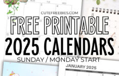 Download 2025 Printable Calendar Templates And 2025 Planners inside Large Wall Calendar 2025 Printable