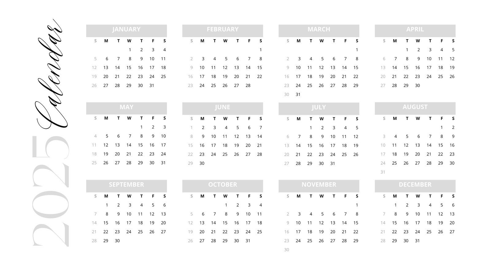 Free Custom Printable Daily Calendar Templates | Canva pertaining to Daily Calendar 2025 Printable