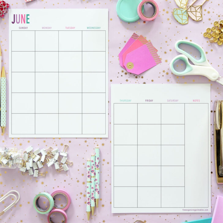 Printable 2 Page Monthly Calendar 2025