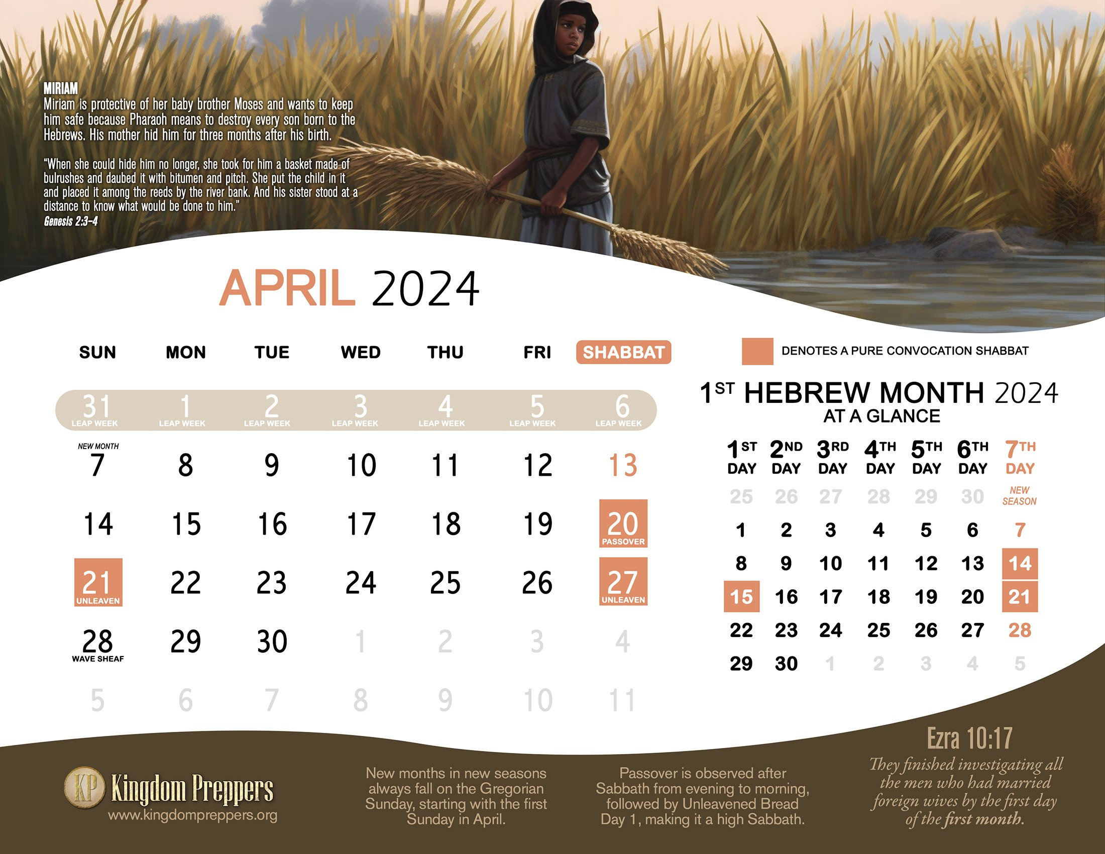 Hebrew Israelite Calendar (2024-2025) — Kingdom Preppers pertaining to Hebrew Calendar 2025 Printable