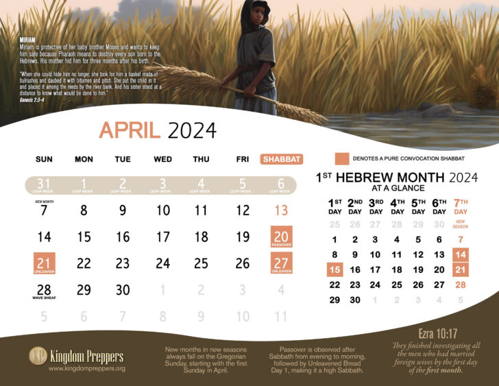 Hebrew Calendar 2025 with Holidays Printable