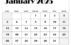 January 2025 Calendar Printable Pdf Template With Holidays intended for Jan 2025 Printable Calendar