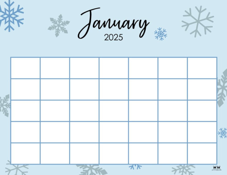 A Printable Calendar January 2025