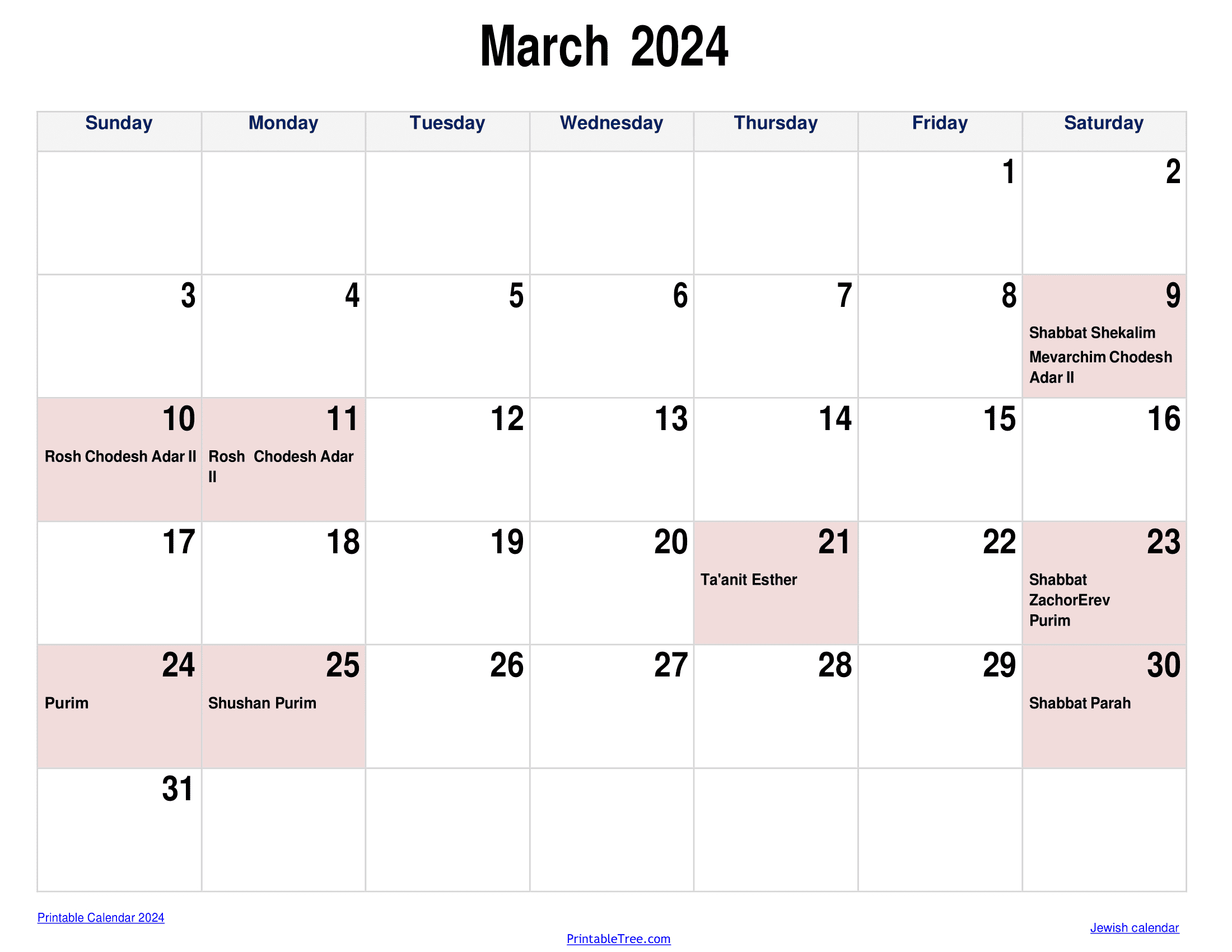 Jewish Calendar 2024, 2025 Pdf Templates With Jewish Holidays Lists intended for Jewish Calendar 2025 with Holidays Printable