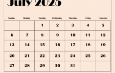 July 2025 Calendar Printable Pdf Template With Holidays regarding Free Printable Calendar July 2025