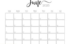 June 2025 Calendar – 20 Cute & Free Printables | Saturdaygift with regard to Free Printable Weekly Calendar June 2025