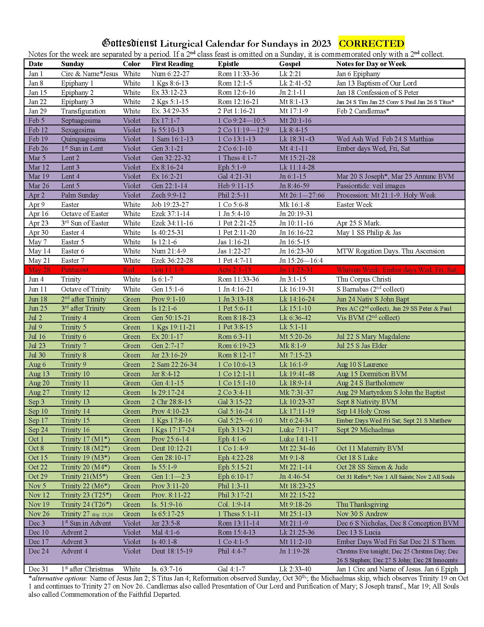 Liturgical Calendar — Gottesdienst within Liturgical Calendar 2025 Printable Free Download