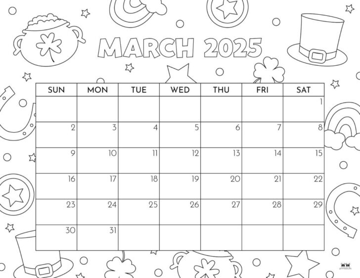 Printable March Calendar 2025 Free