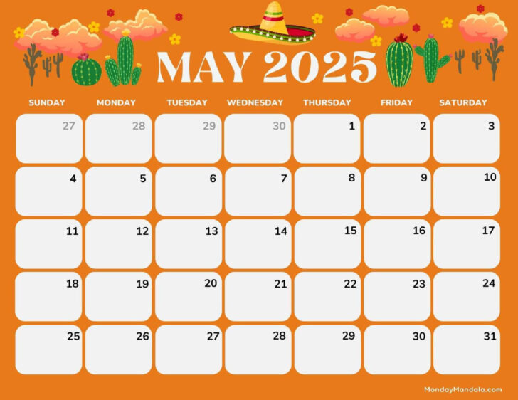 May 2025 Calendar Printable Free