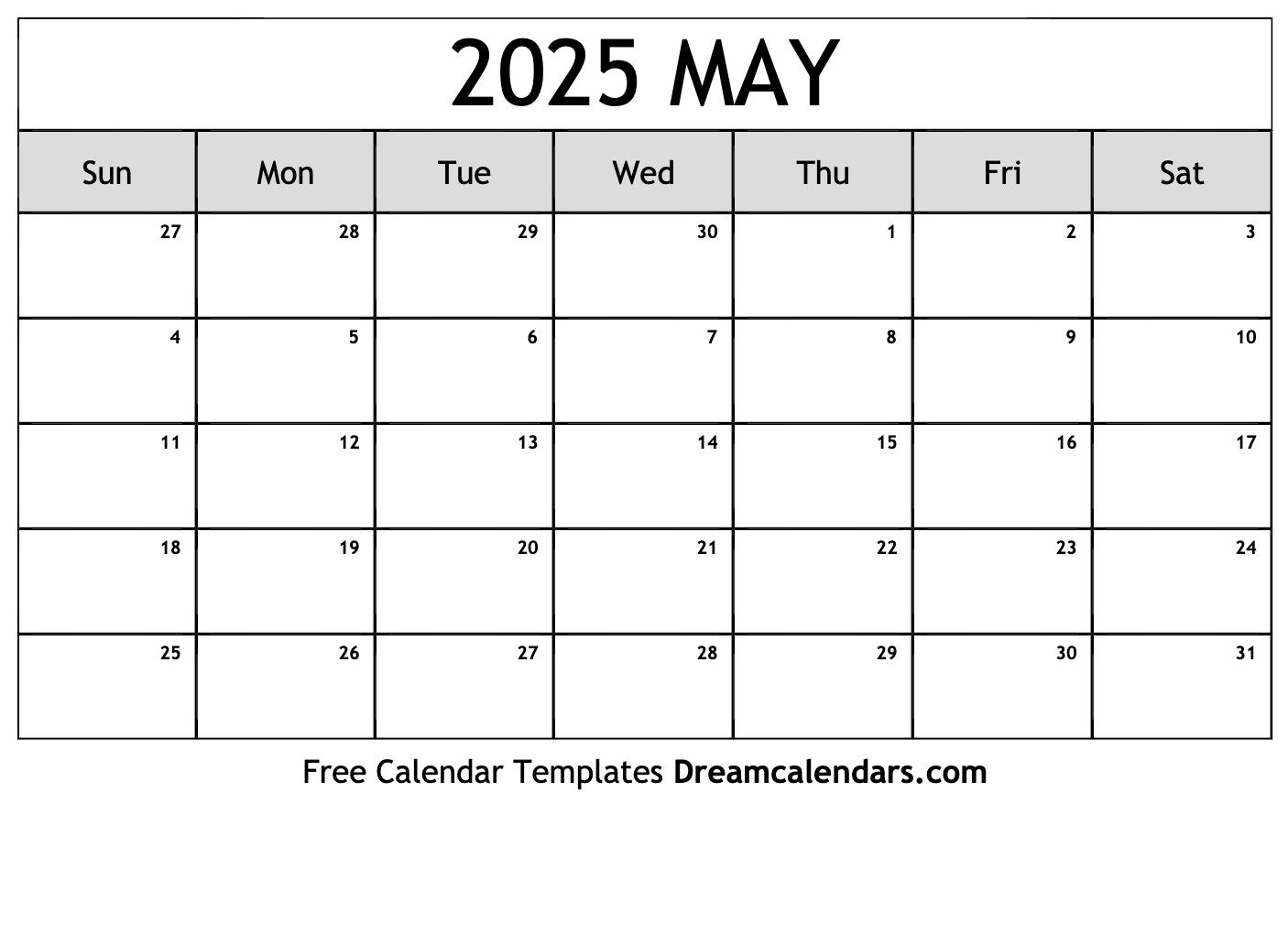 May 2025 Calendar - Free Printable With Holidays And Observances for 2025 May Calendar Printable Free