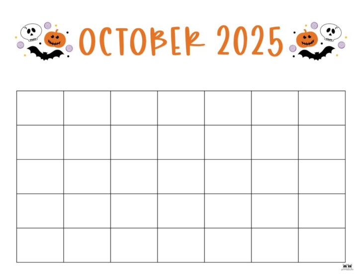 October Calendar 2025 Printable