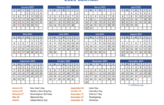 Pdf Calendar 2025 With Federal Holidays | Wikidates with Free Printable Calendar 2025 Wiki Calendar