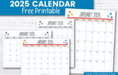 Printable 2025 Calendar To Plan Your Year — Krafty Planner in Printable A5 Calendar 2025