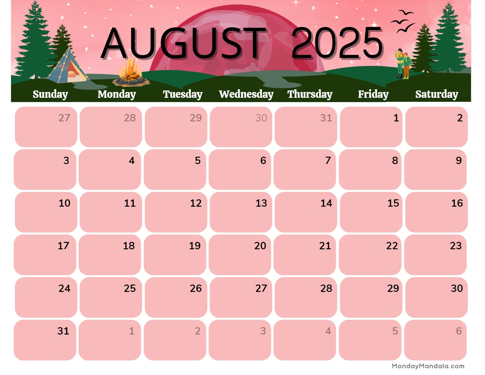 Printable Calendars For 2024 &amp;amp; 2025 (Free Pdfs) for Printable Calendar August 2025-May 2025