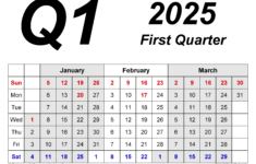 Quarterly Calendars 2025 – Free Printable Word Templates with Quarterly Calendar 2025 Printable Free