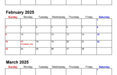 Quarterly Calendars 2025 – Free Printable Word Templates within 4 Month Calendar 2025 Printable