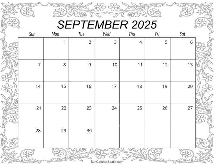 Free Printable Calendar September 2025