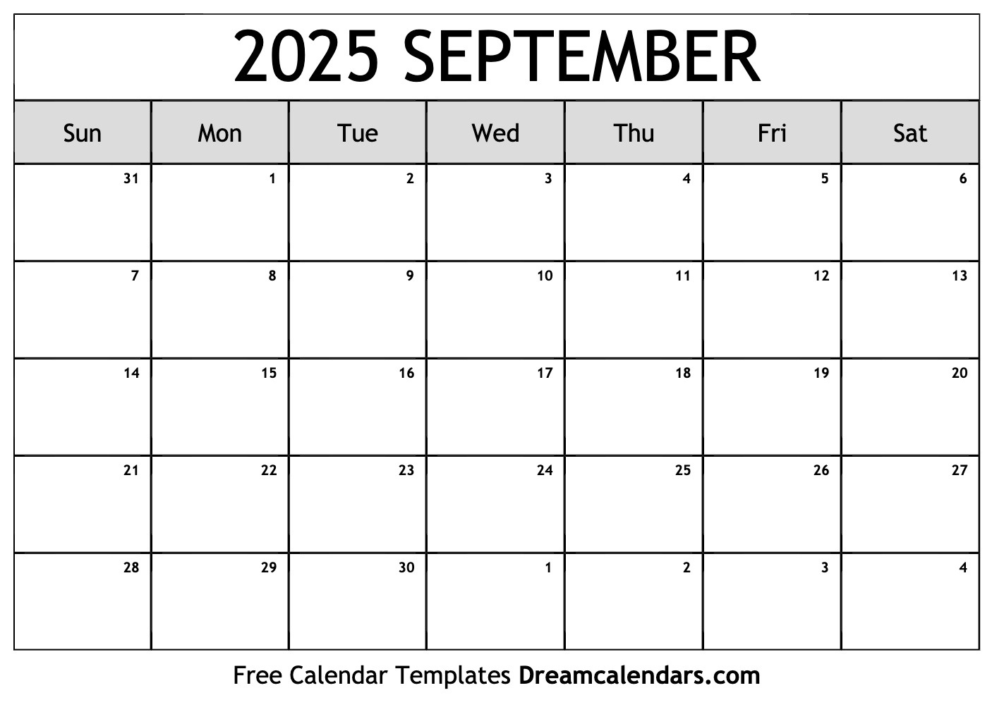 September 2025 Calendar - Free Printable With Holidays And Observances inside Printable 2025 September Calendar