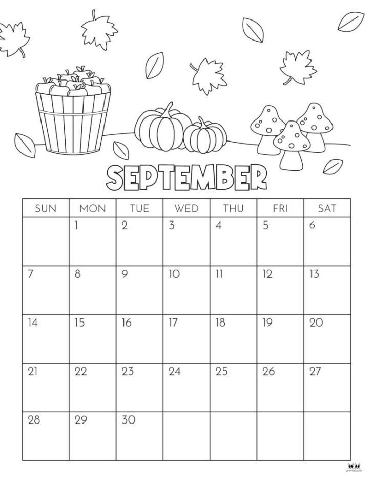 September 2025 Monthly Calendar Printable