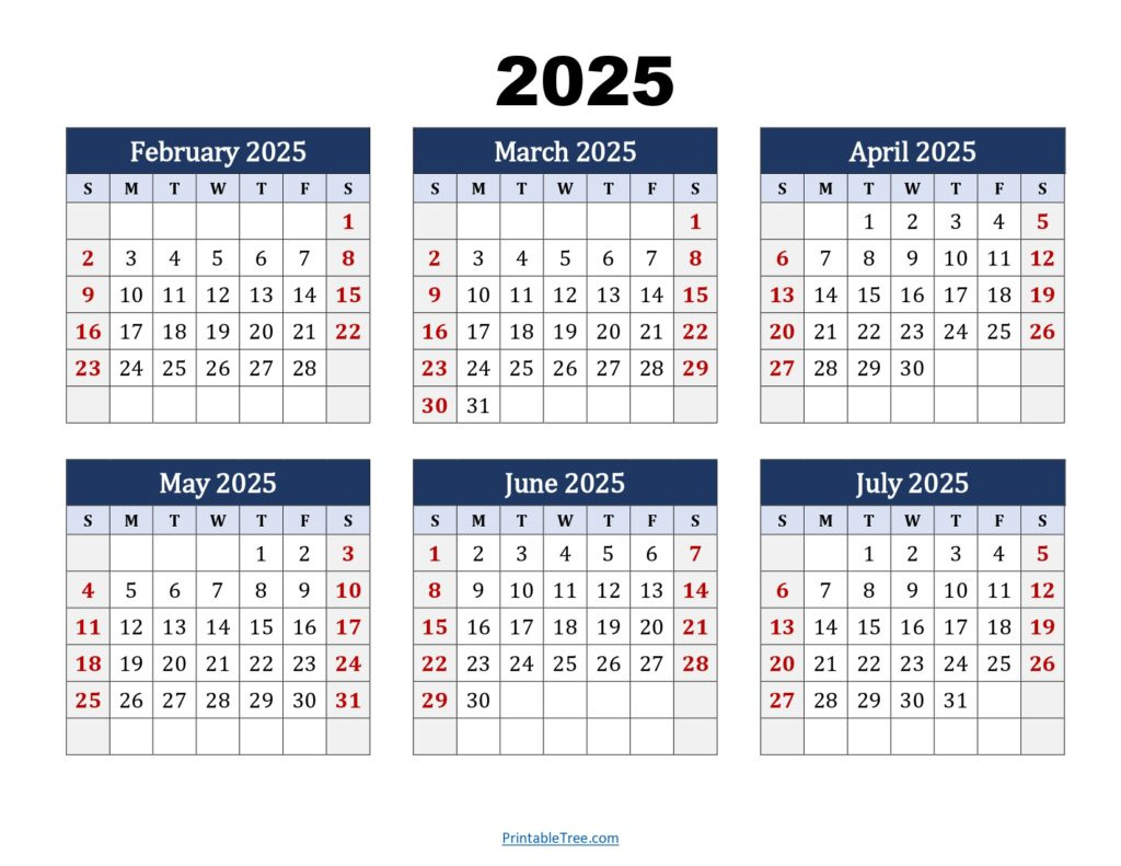 Six Month Calendar 2024-2025 Printable Pdf- 6 Months Calendar throughout Free Printable 6 Month Calendar 2025