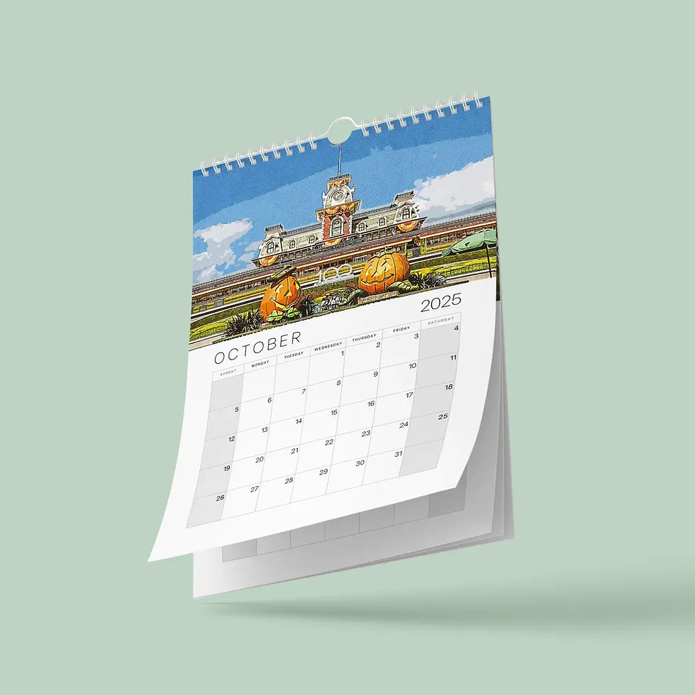 Walt Disney World Retro Calendar 2025 | Happy Place Print throughout Disney Printable Calendar 2025